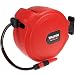 Produktbild WALTER Automatischer Schlauchaufroller 20 + 2 m, 180° schwenkbare Wandhalterung, inkl. Sprühdüse, Gartenschlauch für Gartenbewässerung oder Reinigungsarbeiten, automatischer Rückzug