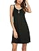 Hotouch Sleepwear Womens Cotton Nightgowns Night Shirts Sleeveless Sleep Dress S-XXL