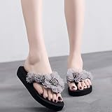 Flip Flops Damen Zehentrenner Weich Frauen Flip Flop Schlappen Hausschuh Mode rutschfest Slipper Latschen Pantoffeln Elegant Slip-On Sommer Bequem Hausschuhe Pantoletten