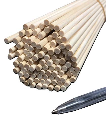 Trustleaf 4mm x 600mm (60cm) Wooden Birch Dowels/Craft Sticks - (50 Pack)