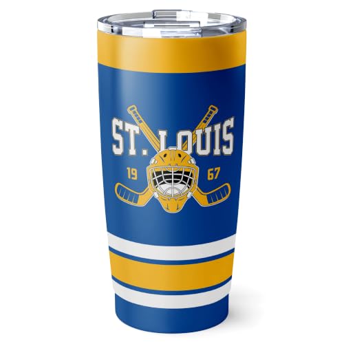 Image of ANTKING St. Louis Tumbler 20oz Custom Name Number Travel Mug Gifts | Stainless Steel Insulated Coffee Cup for Men Women