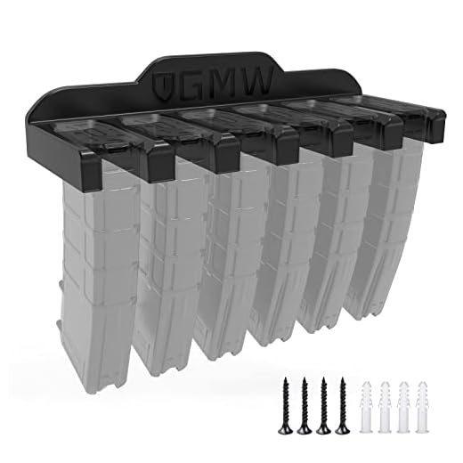 GMW 6 x PMAG Wall Mount for Mag Wall Display | PMAG Mag Holder | AR Magazine Holder | Wall Mount Display for Gun Room | Magazine and Ammo Storage and Organization (6 x PMAG Mount 1 Pack)