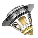 【 INSTALACIÓN Y LIMPIEZA FÁCIL 】 Saca el tapón de lavabo original con la mano, insertar nuestro Tapón desagüe y presionar el interruptor de resorte para completar fácilmente el sellado y filtrado. Se pueden completar en 3 segundos con la instalación y el desmontaje sin herramientas