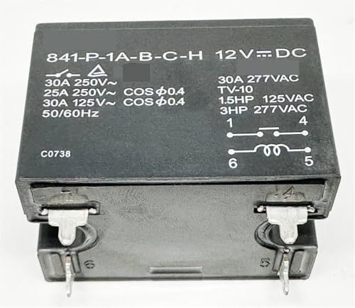 Relais 841-P-1A-BCH 12VDC haute capacité 30A pour puissance