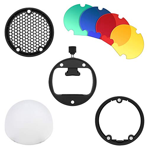 Toazoe Flash Diffuser With Honeycomb Grid Diffuser Ball Color Filter For Godox Yongnuo Canon Square Flash Speedlight #TOP1