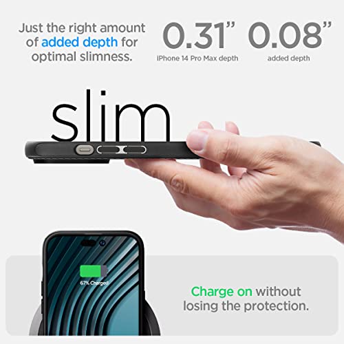 Spigen Mag Armor MagFit for iPhone 14 Pro Max case [MagSafe compatible] cover - Matte Black