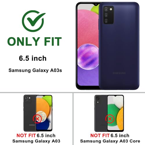 Gritup for Samsung A03S Case: A03S Case with 2*Screen Protector | Magnetic Stand & Slide Camera Cover | Shock Proof Military-Grade Funda para GalaxyAo3s Cover -Red+Black by Gritup - Image 3