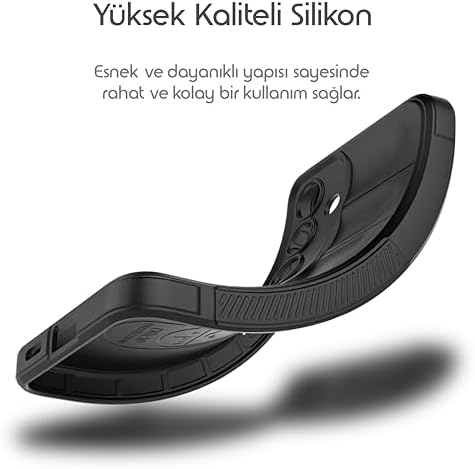 Rongep Samsung Galaxy S25 FE için Kılıf Matte Black Rugged Koruyucu Kalın Yapılı Silikon Kılıf Kamera Yükseltili İçi Süet Dokulu Kenarları Darbe Emici ve Kayma Önleyici Özellikli S25 FE Kılıf (Siyah) - Görsel 5