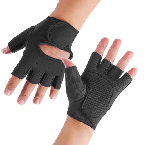 Teccfly Weight Lifting Gloves for Men and Women, Breathable Gym Gloves with Non-Slip Silicon Palm - Gym Training, Cycling, Strength Training