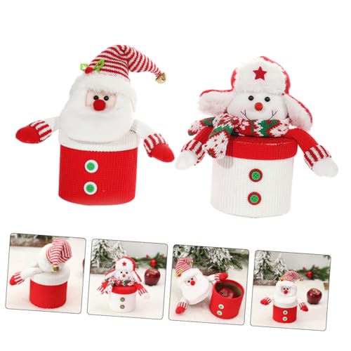 Caja portaobjetos navideños de tela ideal para regalar dulces a amigos 4