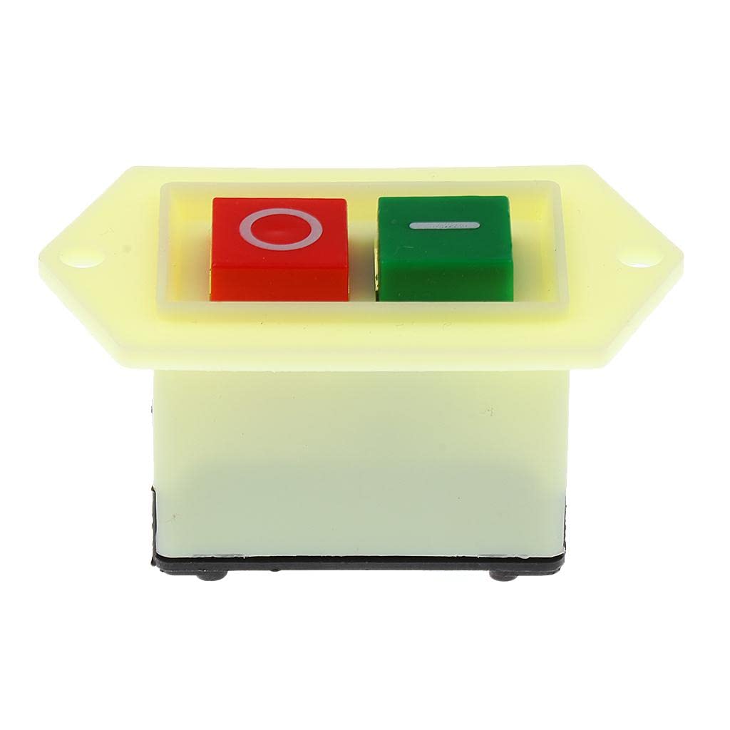 UJEAVETTE Protected Drill Press Bench Meat Grinder Start Stop Flush Mount Push Button Switch On/Off LC3-5 380V 10A Composite Button-image-42