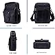 MANNUOSI Herren Schultertaschen business Mode Henkeltaschen echtleder vintage Handtaschen Schwarz