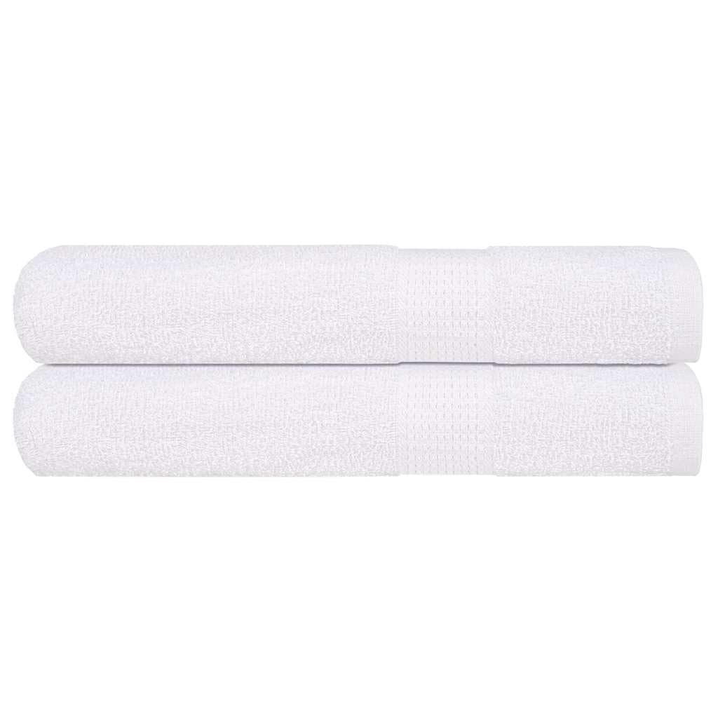 Asciugamani Frog, 2 pezzi, bianco, 100 x 200 cm, 360 g/m² | 100% cotone ad anello, certificato Oeko-Tex, assorbente, con passante, lavabile in lavatrice
