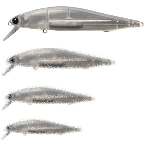 wLure 10 Blank Unpainted Minnow Crankbait Topwater Lipless Jerkbait Fishing Lures V5 (UPM234P10)