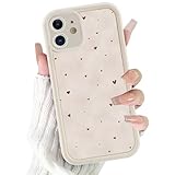 Xylota Funda para iPhone 11 6,1', Aesthetic Corazòn Lindo Dibujos Carcasa Mujer Niñas Case, Suave Silicona TPU Bumper Antichoque Antiarañazos Protección Cover para iPhone 11, Beige