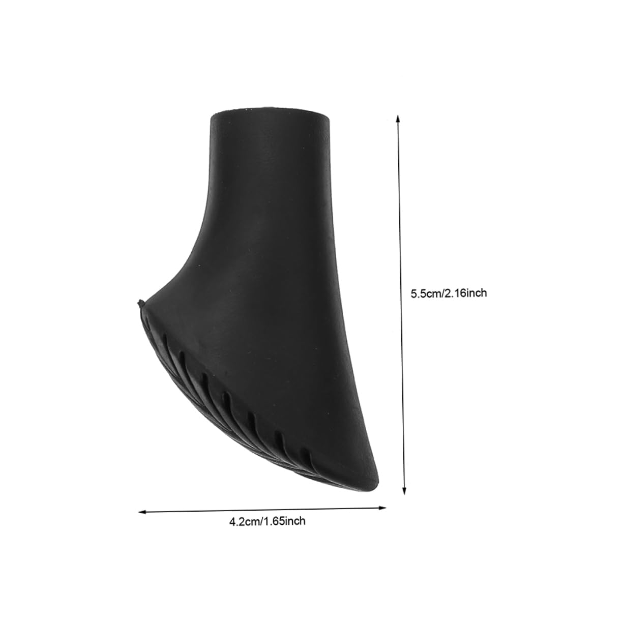 BRIGHTFUFU 4pcs Outdoor Trekking Pole Accessories Trekking Pole Tips Protectors Silicone Tip Walking Feet Hiking Pole Tips Replacement Black