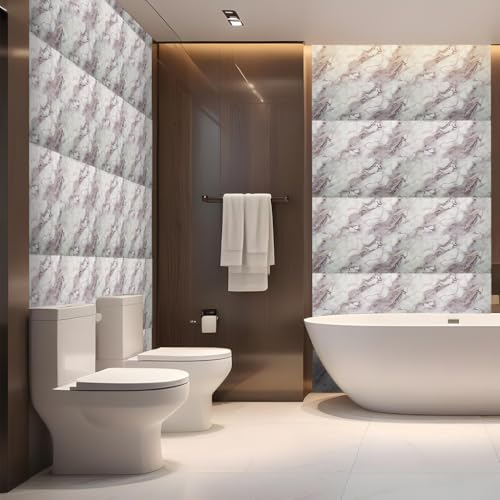 Image of WALLVEAR PE Foam Marble Wall Panel Sheet | Self Adhesive DIY Wall Covering (4, White)