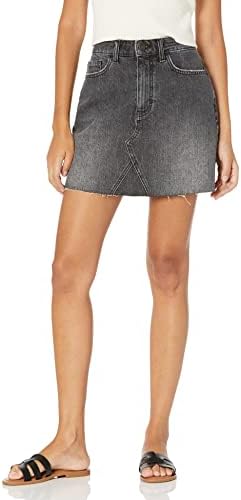 The Drop Women's Arhaan Denim Mini Skirt, Faded Carbon, 3X, Plus Size