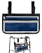 Navy Blue Wheelchair Side Bag Walker Bag, Greek Key Pattern Geometric Wheelchair Accessories Armrest Pouch, Organizer Storage Bag for Walkers, Rollators, Scooters, 7.3''x13''
