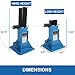 22 Ton (44,000 lbs) Jack Stands (1 Pair), Heavy Duty Pin Type Professional Car Jack Stand with Lock,Wide Base Safety Design for Supporting Trucks, Trailers and Equipment,Blue
