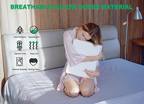Pillow For Side Sleepers(15×12×6Inch) Cube Memory Foam Pillow, Side Sleeper Pillow For Neck And Shoulder Pain,Square Cervical Pillow For Shoulder Pain Relief Sleeping #TOP5