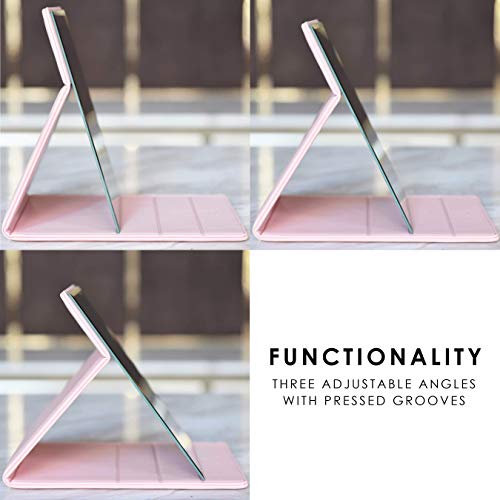 Modesse Portable Makeup Mirror With Stand & Vegan Leather Cover - Vanity Mirror For Travel, Home, Office - Beauty Gifts For Bridesmaids, Women & Girls (Pink) #TOP5