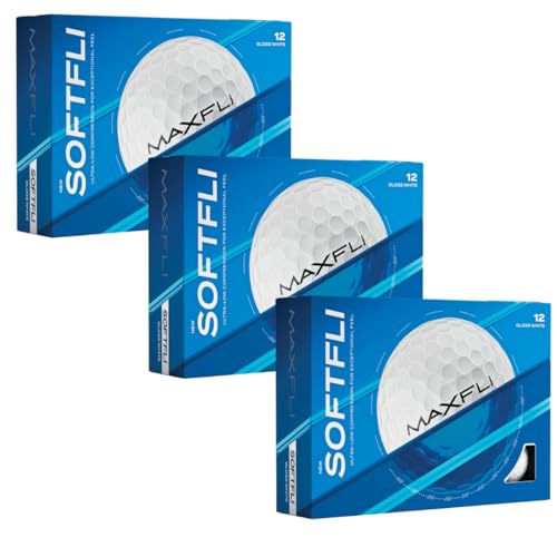 Maxfli SoftFli Golf Balls – 36-Pack Gloss White | Soft