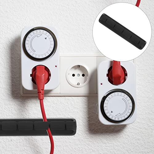 Holibanna 3 piezas Clips de Cables Autoadhesivos de Silicona para Escritorio Organizador de Cables para Gestión Eficiente en Oficina en Casa Negro miniatura 4