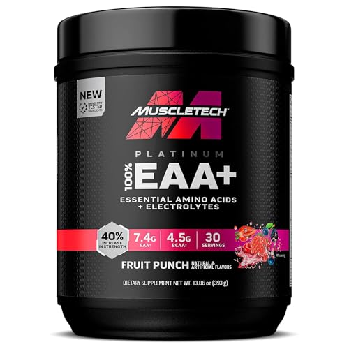 Muscletech 631656717471 Platinum 100% Eaa+| Essential Amino Acids| Muscle Strength Builder For Men & Women | Workout Supplement cover