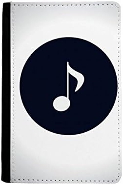 DIYthinker White Music Quaver Notes Black Passport Holder Notecase Burse Wallet Cover Card Purse image 2
