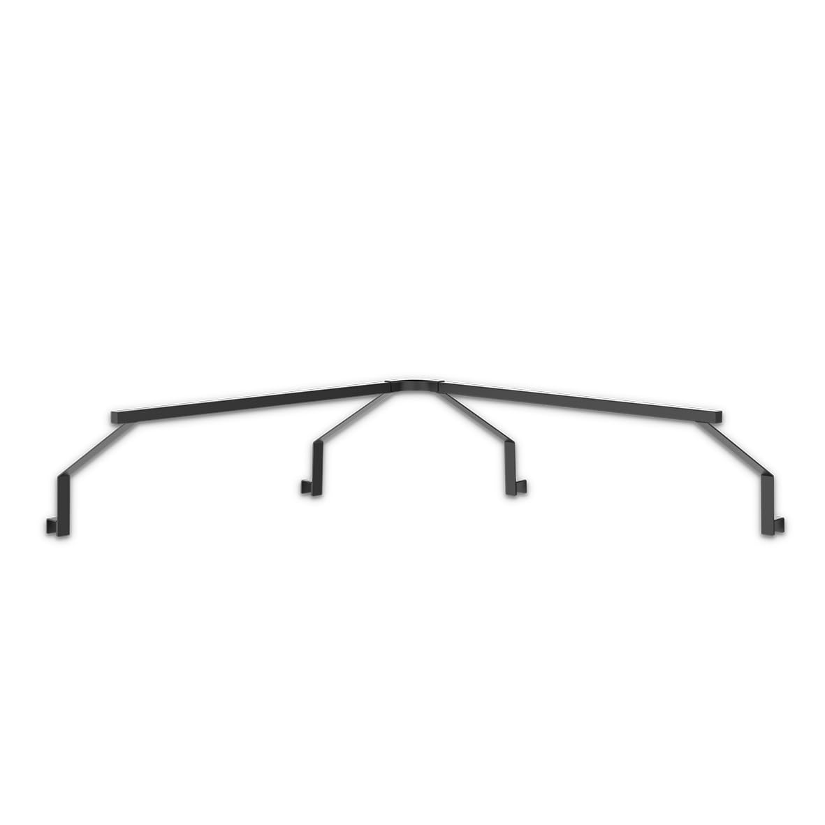 cozze® Eck-LED-Regal Aufsatz für Gitter-Rückwand – Halterung für Lichtleisten in der Außenküche – Wetterfestes Aluminium in Schwarz – Zubehör für individuelle Beleuchtung (Ohne LED-Band)