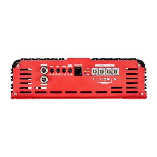 VEVOR Monoblock Car Amplifier, 2000W RMS MAX, 1/2/4 Ohm Stable, 1-Channel Class D Car Audio Amplifier with Remote Subwoofer Level Control, Low Pass Filter and Bass Boost, Volume Controller Included by VEVOR - Used condition - Image 3