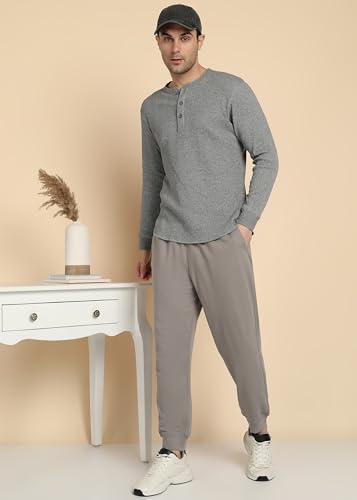 Image of Alan Jones Clothing Men's Regular Fit Mid Rise Track Pant
