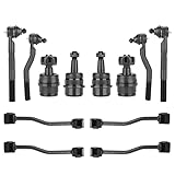 Front Outer Tie Rods + Front & Rear Sway Bars + Upper Lower Ball Joints Fit for Jeep Grand Cherokee 1999-2004 - Suspension Parts Kits 12pc