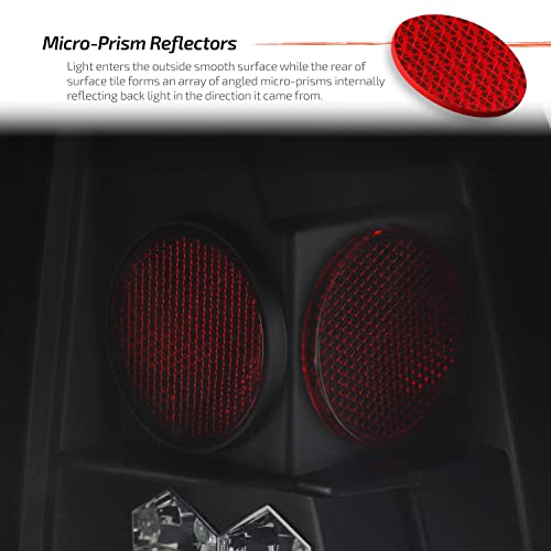 Akkon - For 88-98 Chevy C/K Series Pickup Truck Gmc Sierra Rear Black Smoke Led Tail Lights Brake Lamps Pair #TOP6