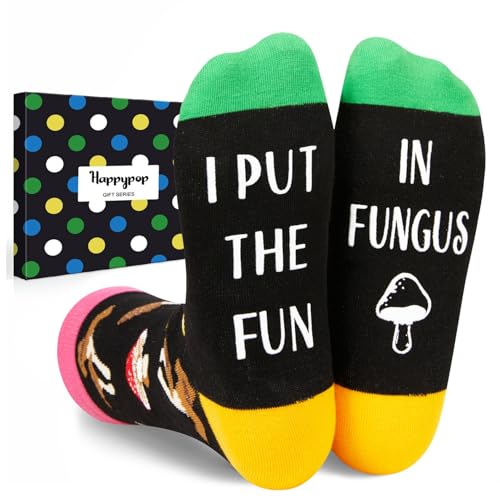 HAPPYPOP Funny Mushroom Gifts - Mushroom Lovers Gifts, Plant Socks for Women, Plant Socks...