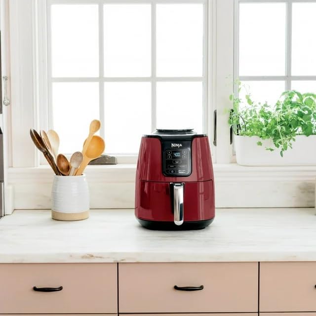 Ninjaaf100airfryerceramiccoatednonstickbasketdehydratereheatsforquickeasymeals4quartcapacityhighglossfinishred  Urban Country Home Decor Ninja af100 air fryer ceramic coated nonstick basket dehydrate reheats for quick easy meals 4 quart capacity high gloss finish red  urban country home decor