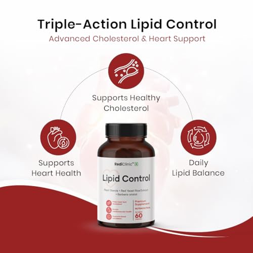 Image of Lipid Control Capsules |Blend of Plant Sterols, Arjuna, Guggul | Helps Manage Cholestrol Levels and Supports Heart Health | Pack of 2-60 Capsules