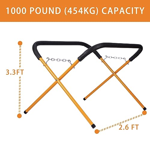 BXGTECH 2 Pack Portable Workbench Folding Work Stand, 1,000 Pound Capacity Foldable Work Table, Heavy-Duty Bumper Stand for Garage and Shop by BXGTECH - Image 2