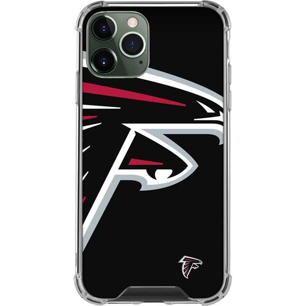 Skinit Clear Phone Case Compatible with iPhone 11 Pro Max - Officially Licensed NFL Atlanta Falcons Large Logo Design