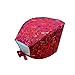 A Striking and Fashion-Forward Headwear with a Bold Skull Design and Red Platelet Accents…