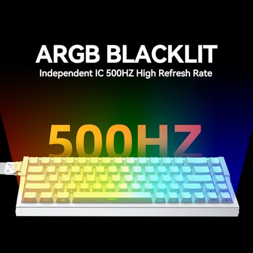 Image of IROK MG68 Rapid Trigger Full Aluminum Alloy Body Magnetic Switch Keyboard, 65% TKL Hot Swapped High Refresh Rate RGB Programmable, Low Latency Wired Gaming Keyboard for Win /Mac Gamer(White)