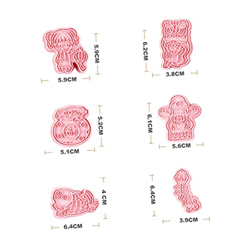 Veemoon 24 Pcs Biscuit Mold Chocolate Molds Homemade Cookies Fondant Molds Chinese New Year Cookie Cutters Cookie Embossed Molds Pastry Cookie Cutters Cookie Molds For Baking Baking Tool #TOP4