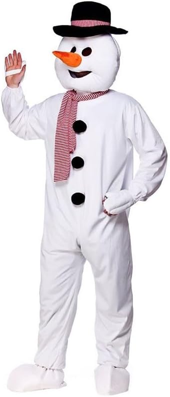 Snowman Mascot Costume Adult Christmas Dress Play Costume