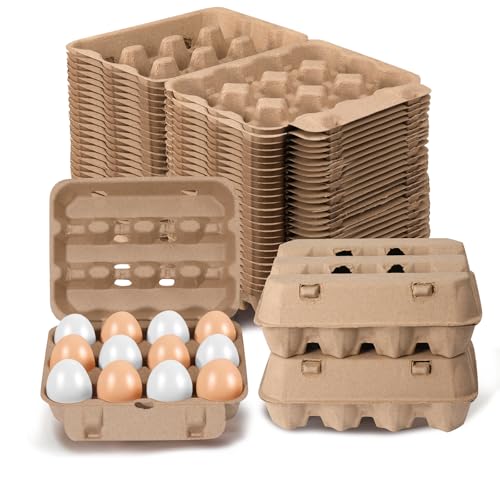 Ccuiicy 25 Pack Egg Cartons, 3x4 Style Reusable Egg Cartons Cheap Bulk