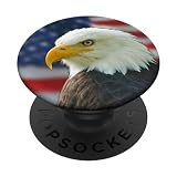 American Flag With Eagle USA Symbol patriotic style grip PopSockets Adhesive PopGrip