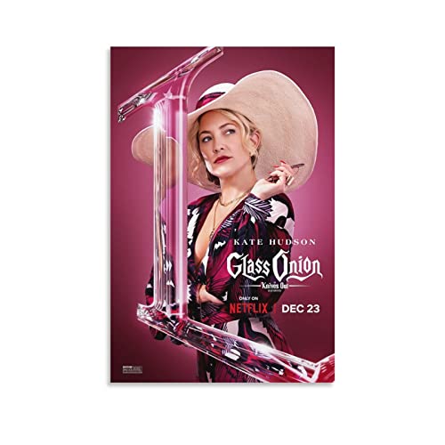 Movie Poster Canvas Wall Art Glass Onion A Knives Out Mystery Character Poster P-2 Room Decor Home D 12x18inch(30x45cm) Unframe-Style