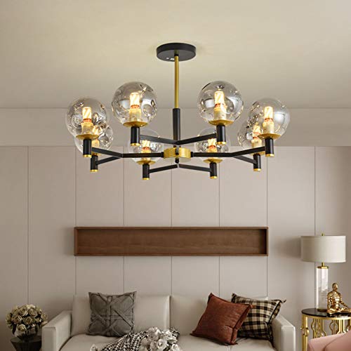 Chandelier moderne plafonnier 6 lustres salon design - 6