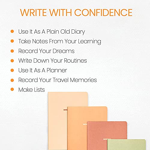Happy Hoos Notebook Journal (8 Pack), A5, 5.5 X 8 In, 80 Gsm Thick Paper, Cute Soft Paper Cover Notebook Set, Thin Writing Journal For Travel, Meditation, Wedding And Dream Journals, Lightweight Lined Paper Diary, 60 Pages (Assorted Colors) #TOP5