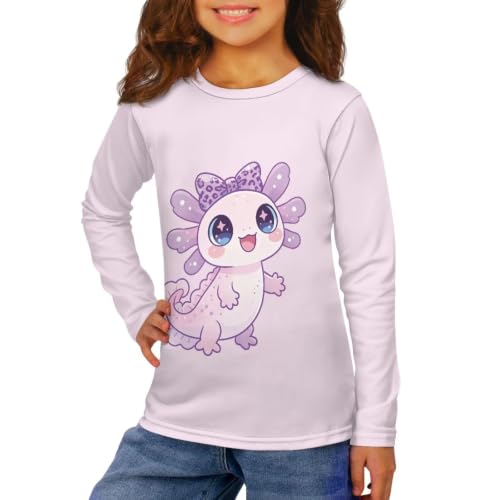 Image of Girls Long Sleeve T Shirt Cute Cartoon Crewneck Shirt for Kids 3-16Y Fall Winter Clothes